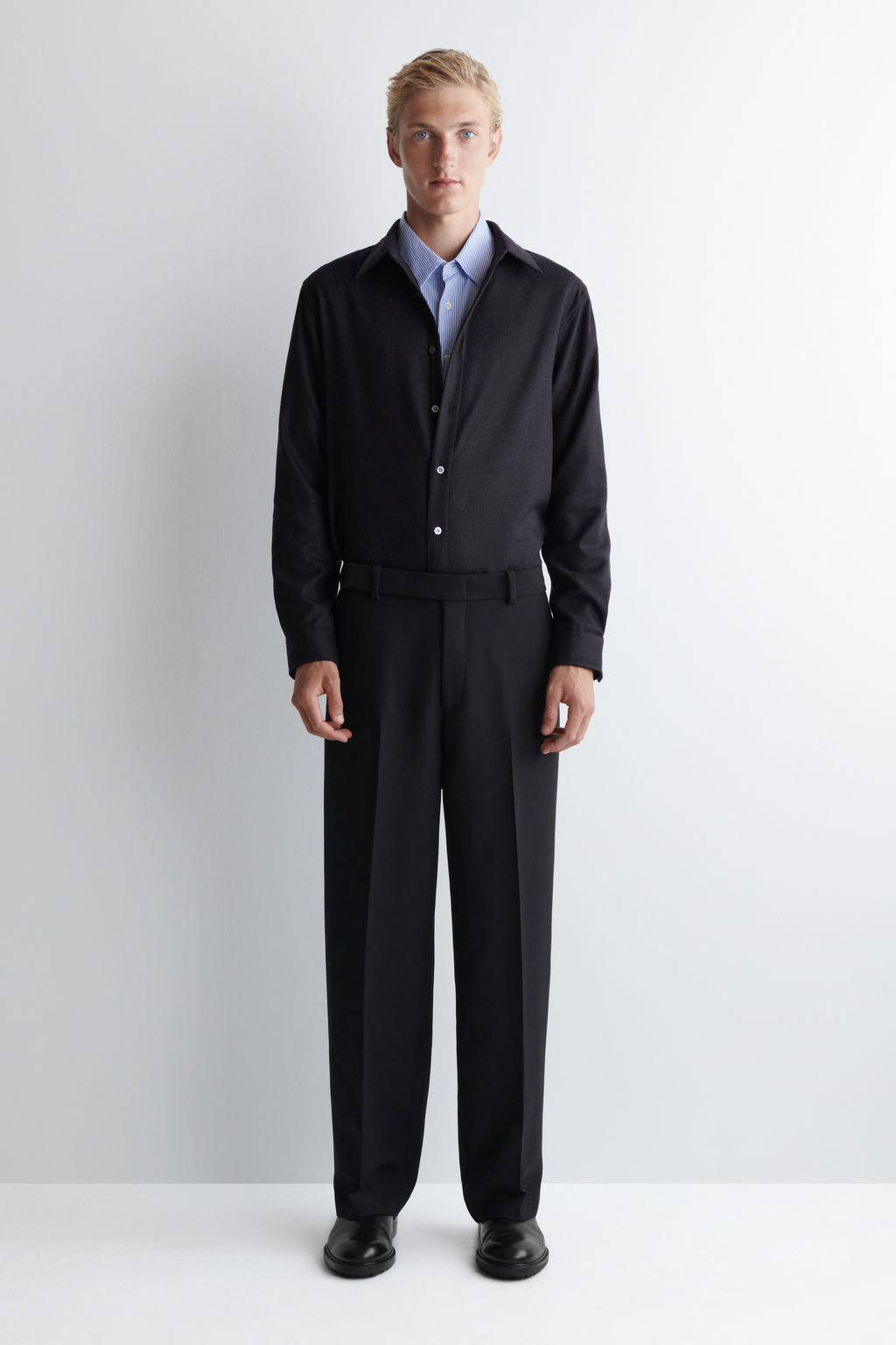 CAMISA DE FRANELA DE LANA RELAXED FIT - H&m фото 8