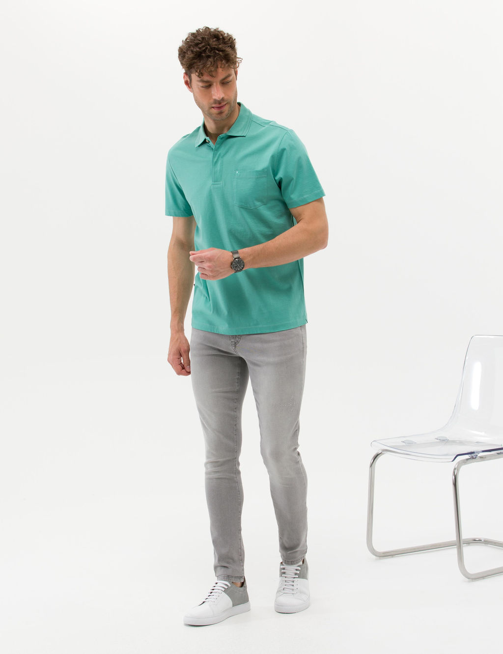 Ye_il Regular Fit Polo Yaka Merserize Ti__rt