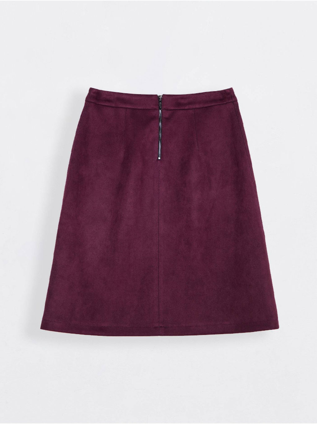 CONTE Замшевая юбка А-силуэта c рельефными линиями DESIRE grape wine