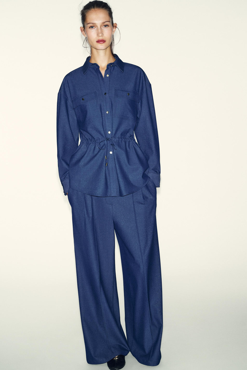 WIDE-LEG TROUSERS WITH DARTS - Zara фото 4