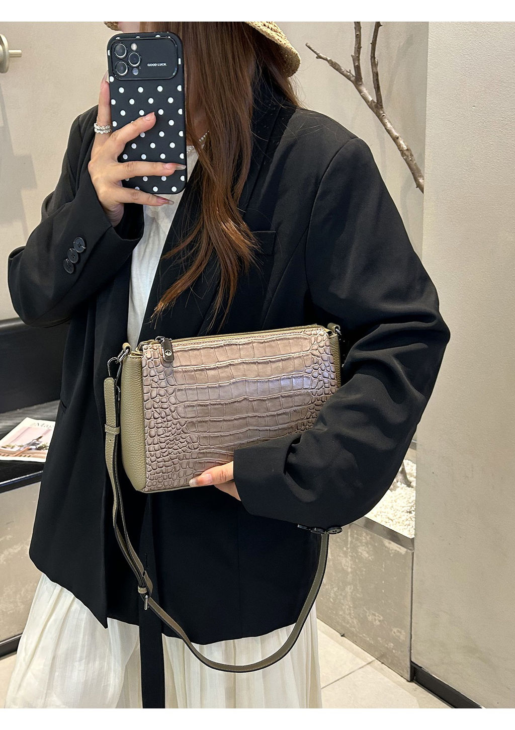 Cумка Lanotti LINNET CROCO 7001/Черный