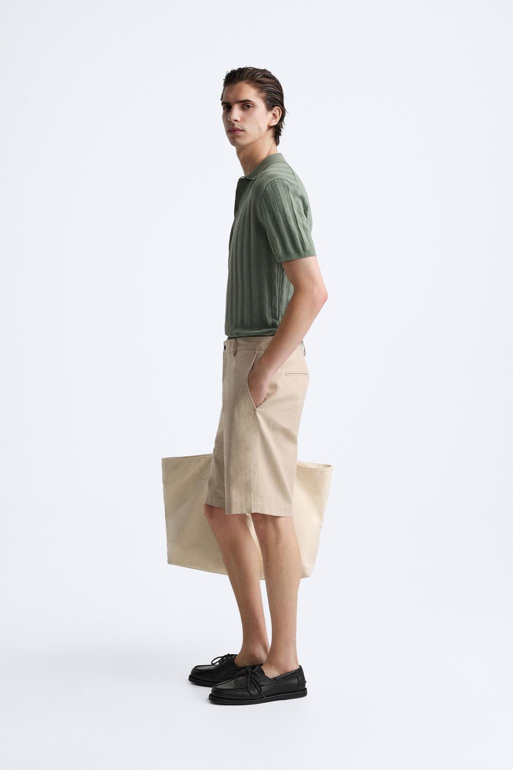 RIBBED KNIT POLO SHIRT - Zara фото 12