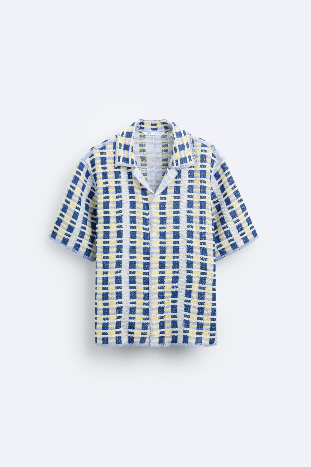 GEOMETRIC CROCHET SHIRT - Zara фото 6