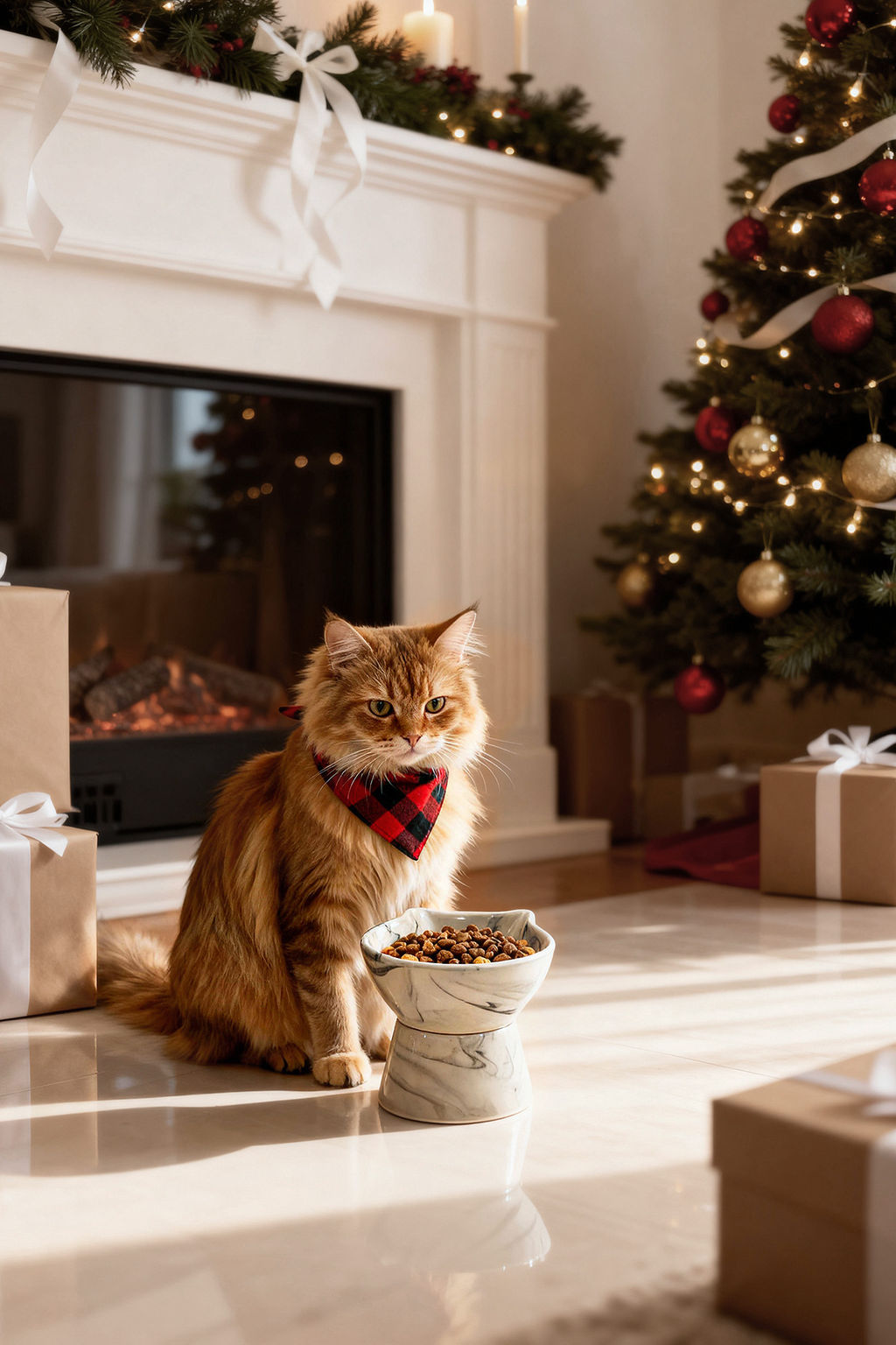 Pet Kedi Figurlu Seramik Mama ve Su Kab? 400 ml TPHAW26MS00002