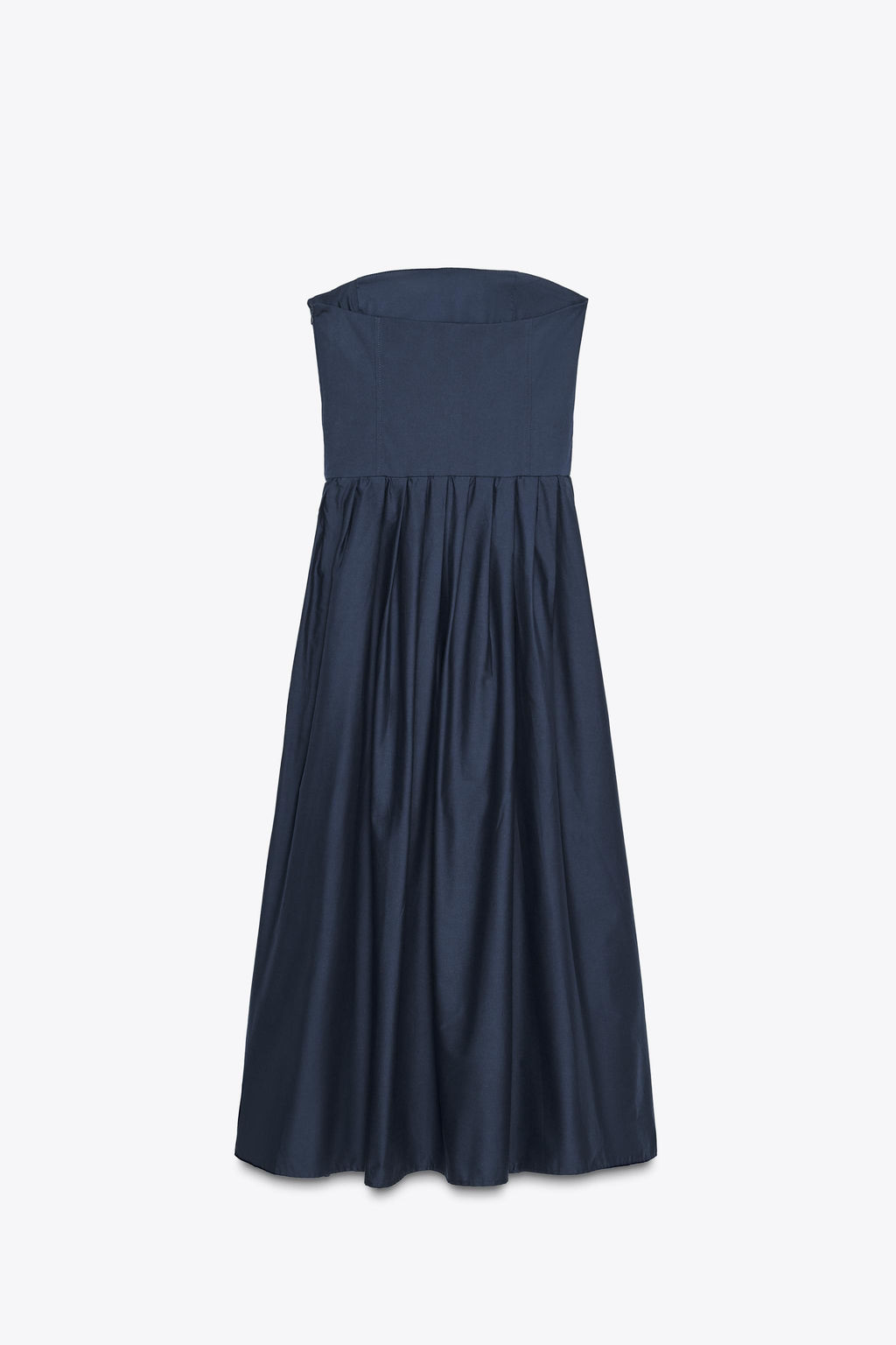 STRAPLESS POPLIN DRESS - Zara фото 2