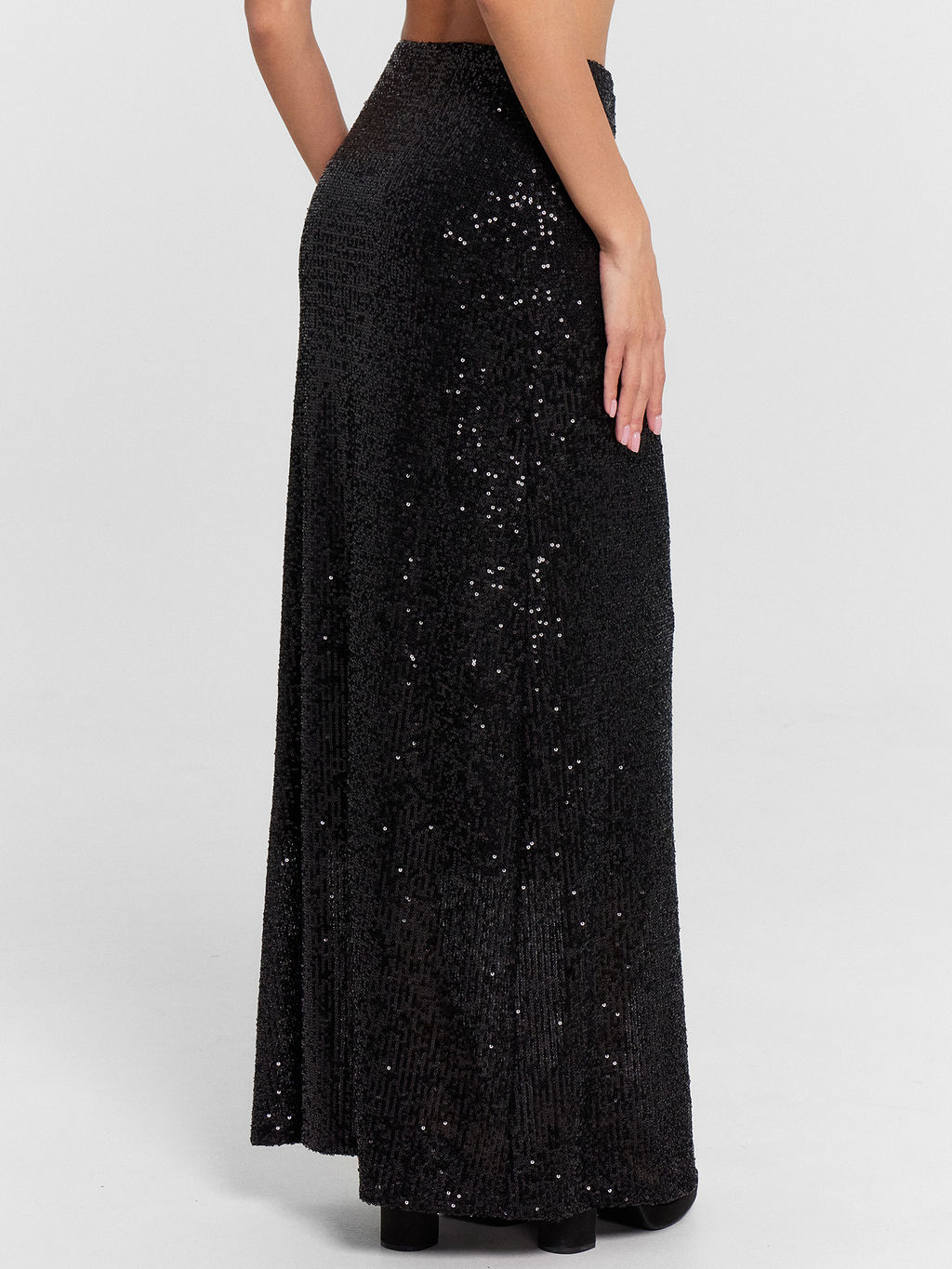 Юбка женская макси черная с пайетками черный 152798 - Mark formelle фото 5