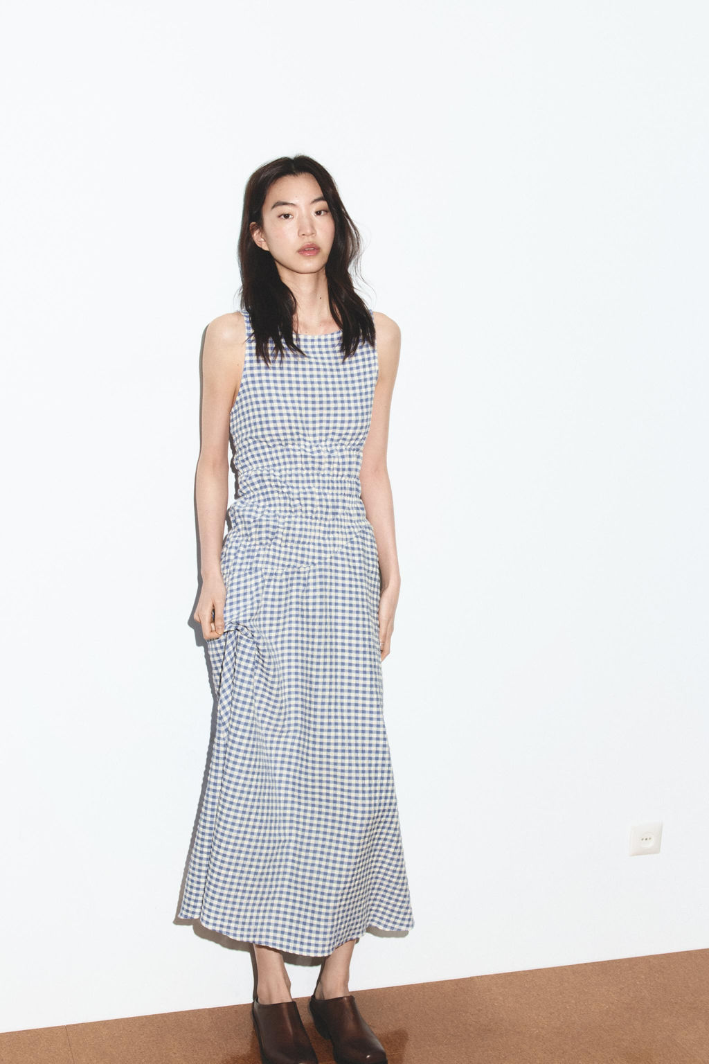 GINGHAM CHECK MIDI DRESS - Zara фото 2