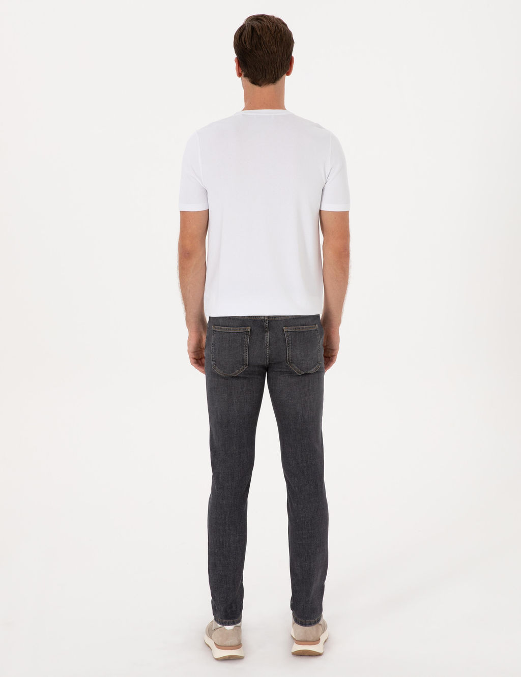 Antrasit Slim Fit Pamuk Kar___ml_ Jean Pantolon
