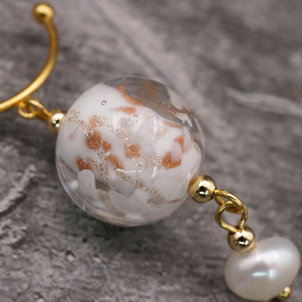 Серьги из муранского стекла SNOW MIRACLE LC3464