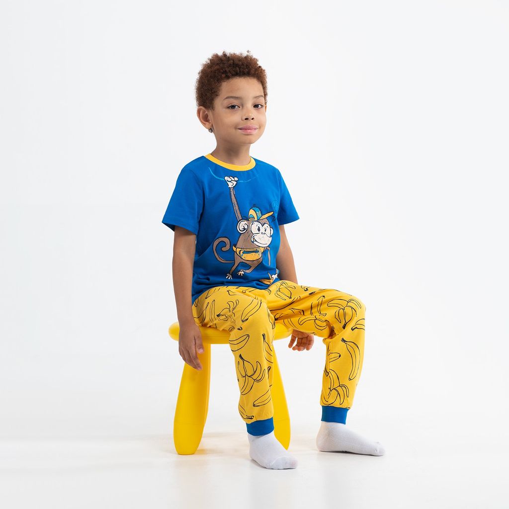 CRB wear/CSBB 50018-42 Комплект для мальчика (футболка, брюки), синий/Ex.Cherubino