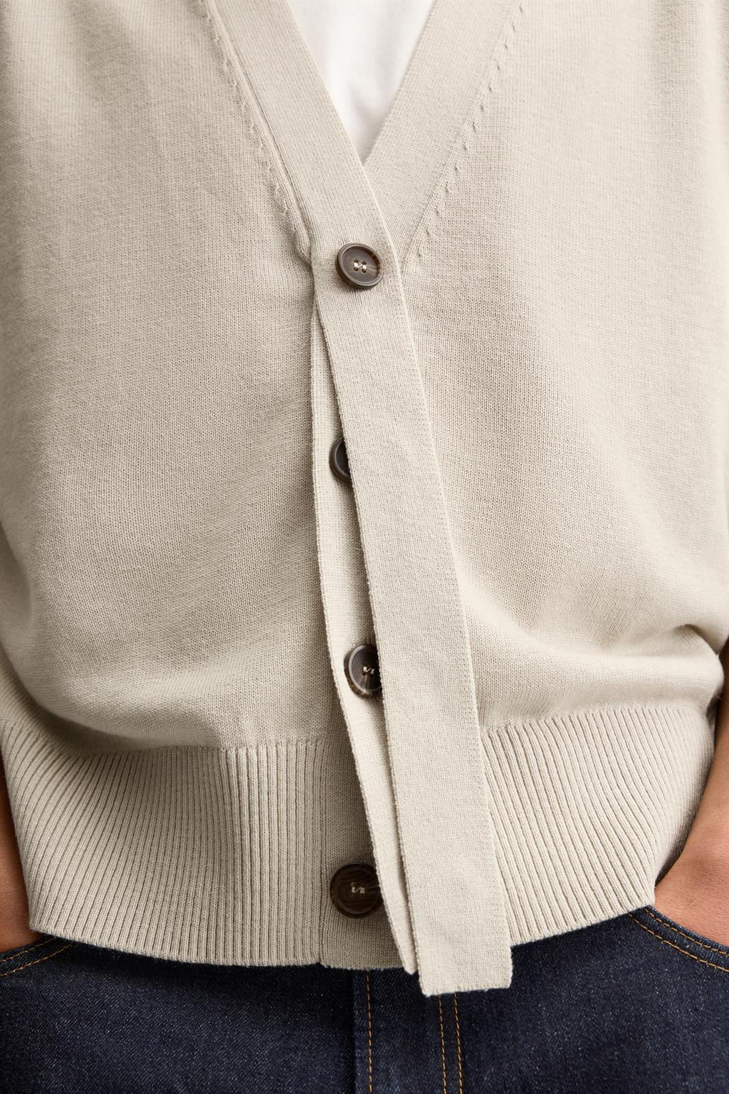 RIBBON KNIT WAISTCOAT - Zara фото 6