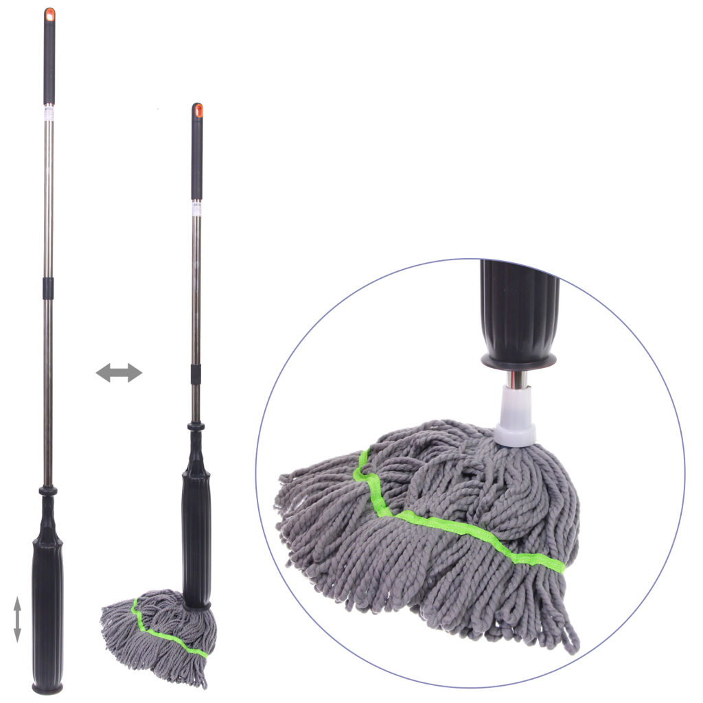 Швабра моп отжимная серая