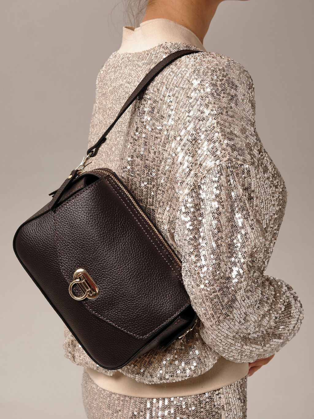 Сумка через плечо Azaro 3684 темно-коричневая