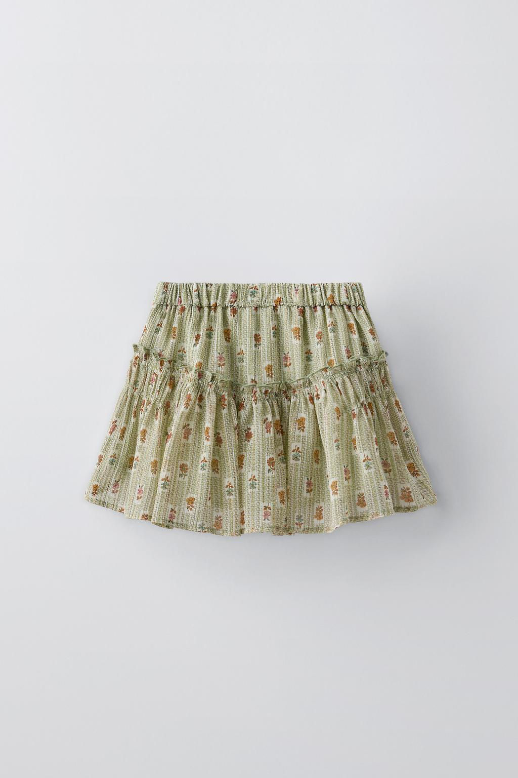 SHIMMERY FLORAL BERMUDA SKORT - Zara фото 2