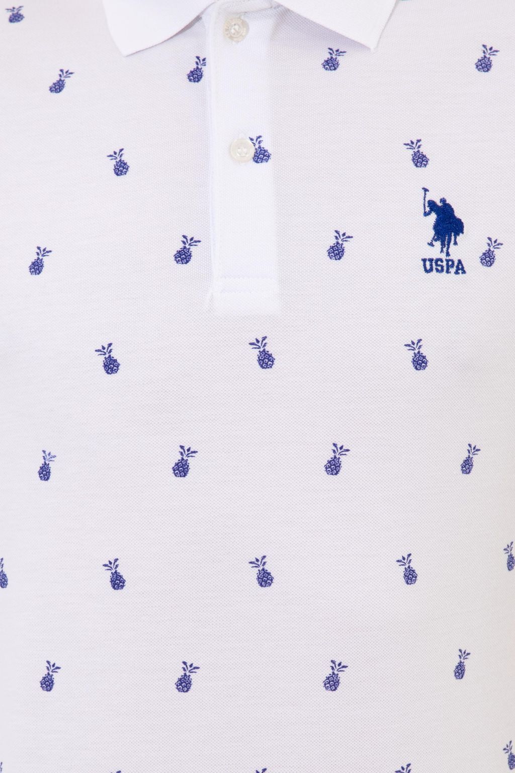 U. S. Polo Assn Мужская белая футболка с воротником-поло - U.s. polo assn фото 6