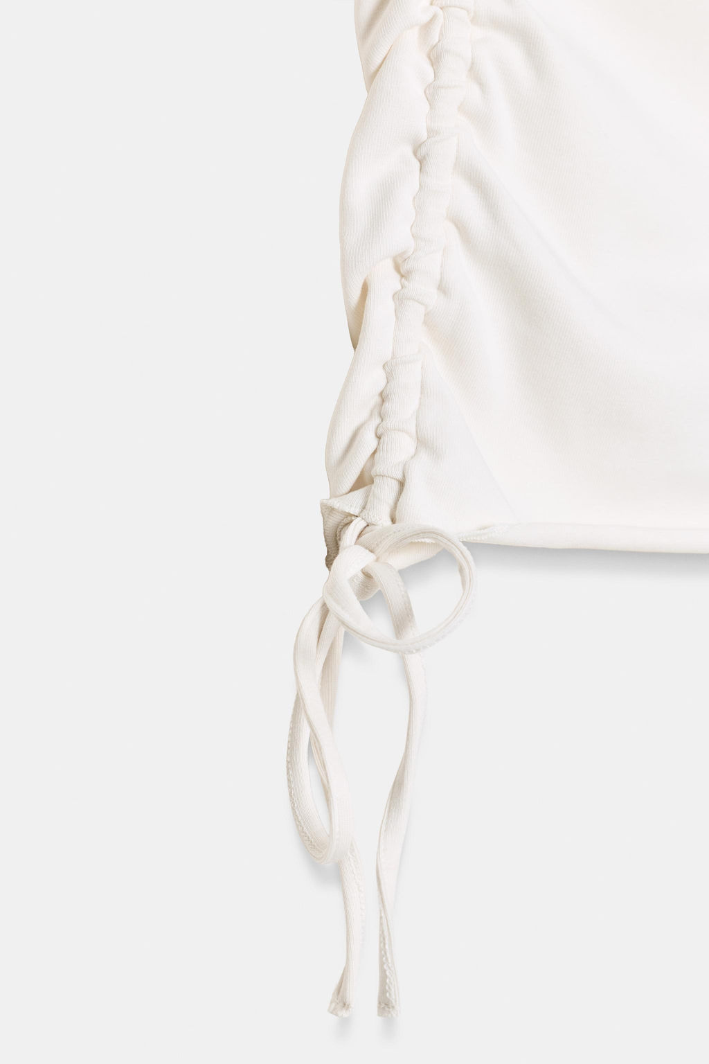 CAMISETA FRUNCES AJUSTABLES / Crudo - Zara фото 5