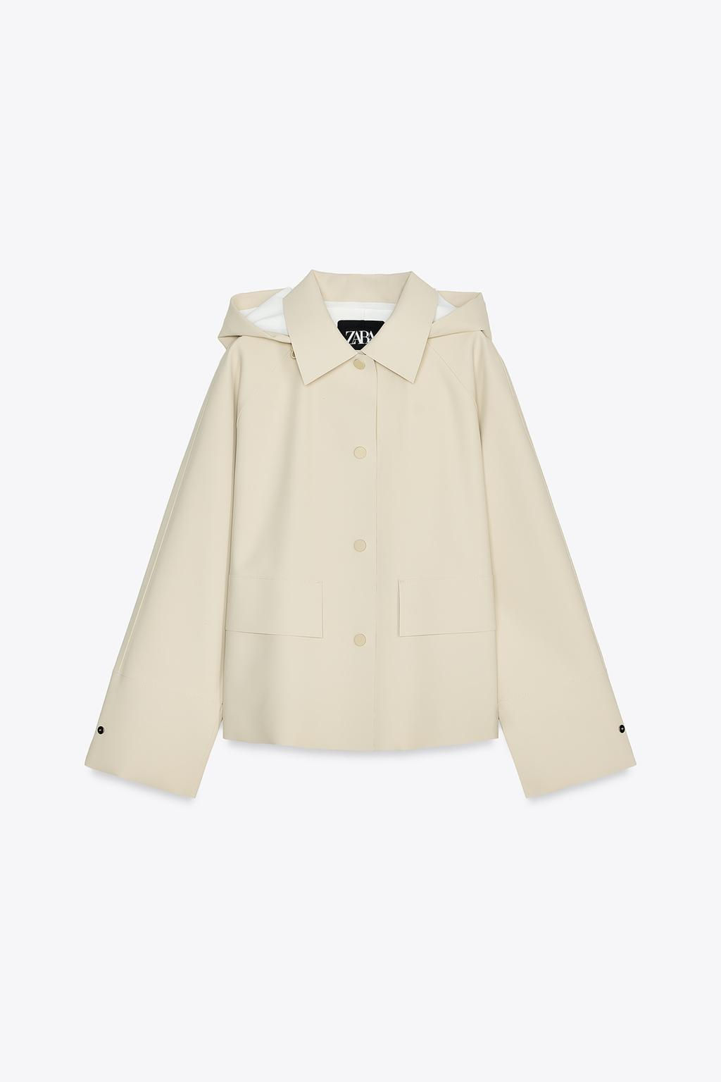 ZW COLLECTION WATER-RESISTANT RUBBERISED JACKET - Zara фото 5