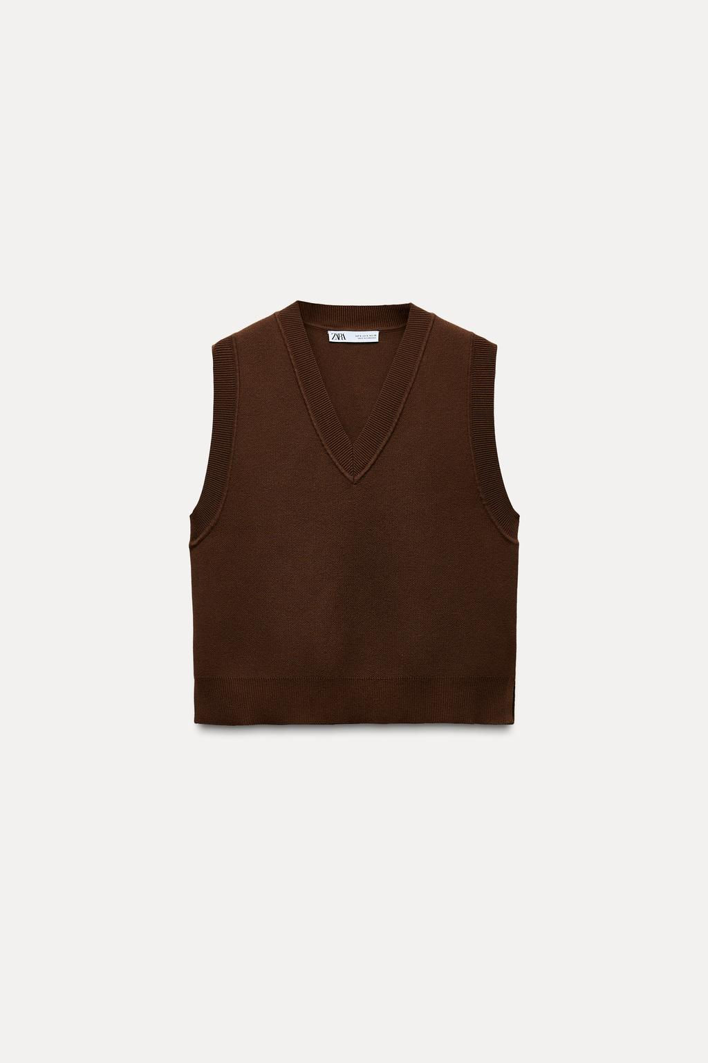 PLAIN KNIT VEST - Zara фото 5