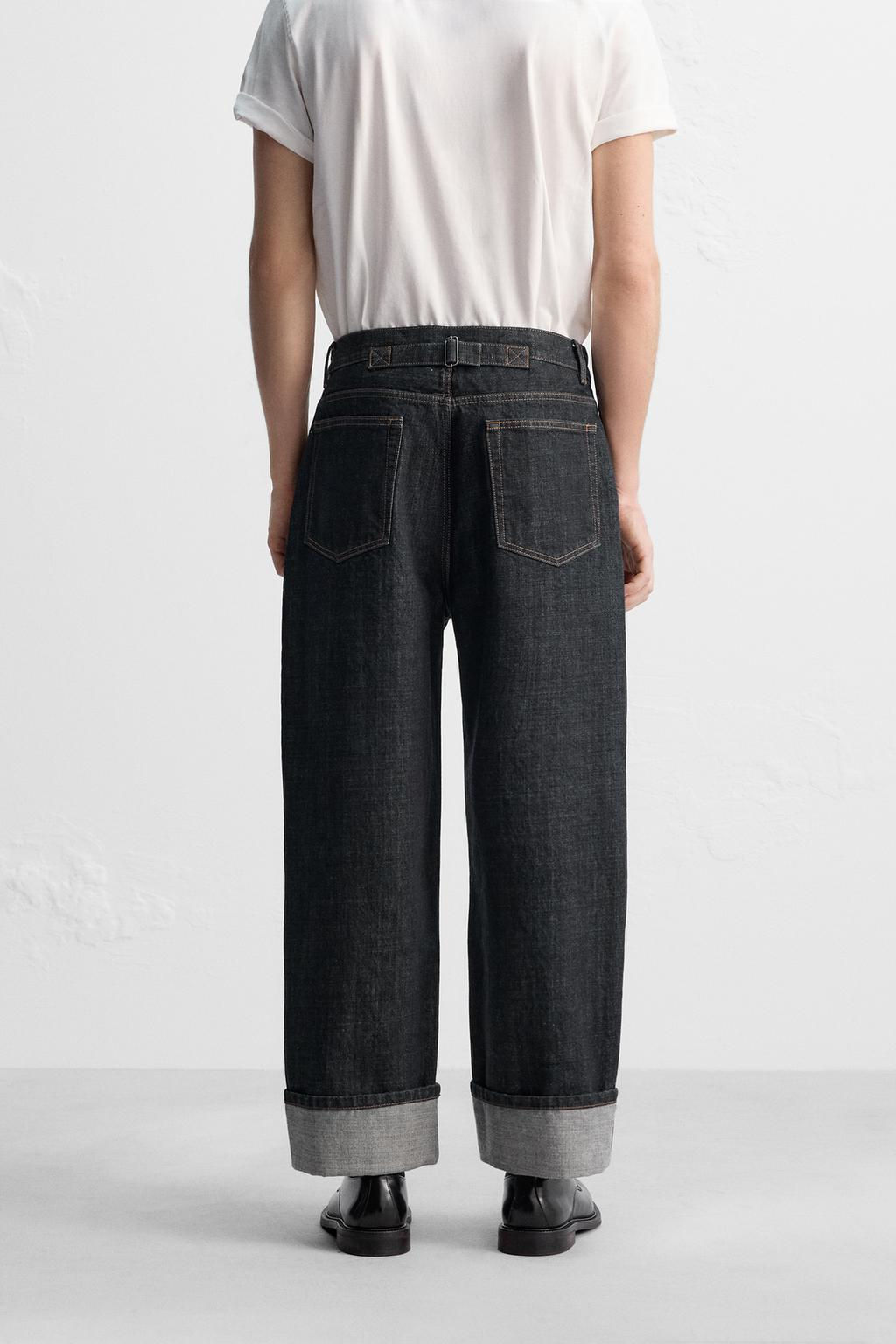 LIMITED EDITION RELAXED FIT TURN-UP JEANS - Zara фото 3