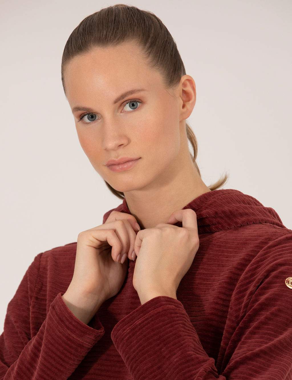 Bordo Comfort Fit Kap__onlu Sweatshirt