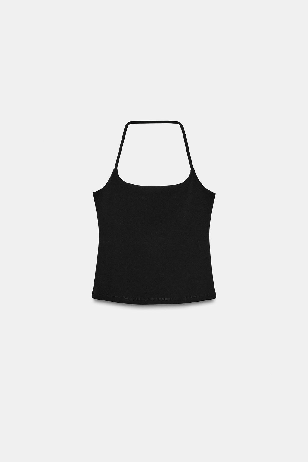 TOP HALTER PUNTO STRETCH / Negro - Zara фото 4