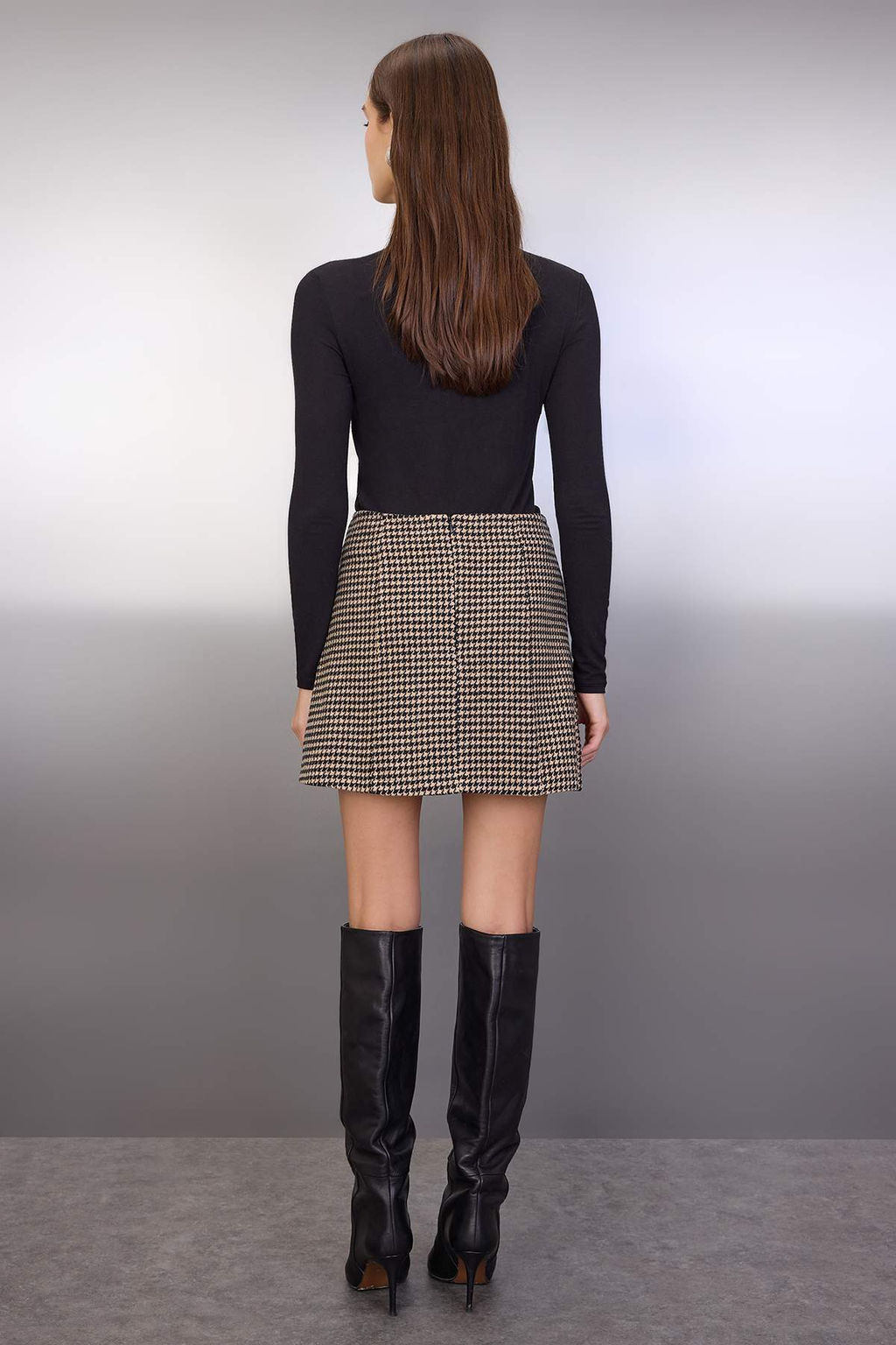 Kahverengi Kazayag? Desenli Mini Kase Etek TWOAW26ET00069 - Trendyolmilla фото 8