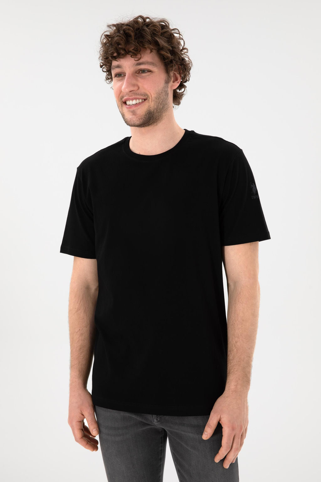 Erkek Regular Fit Bisiklet Yaka Siyah Basic Ti__rt Sepette S_rpriz _ndirim - U.s. polo assn фото 2