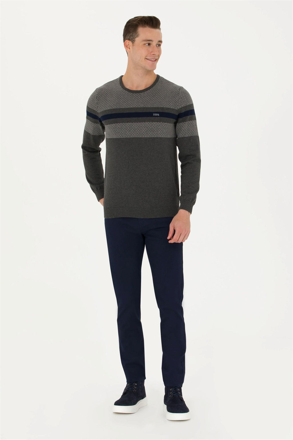 U. S. Polo Assn / Мужские темно-синие брюки из плотной ткани - U.s. polo assn фото 3