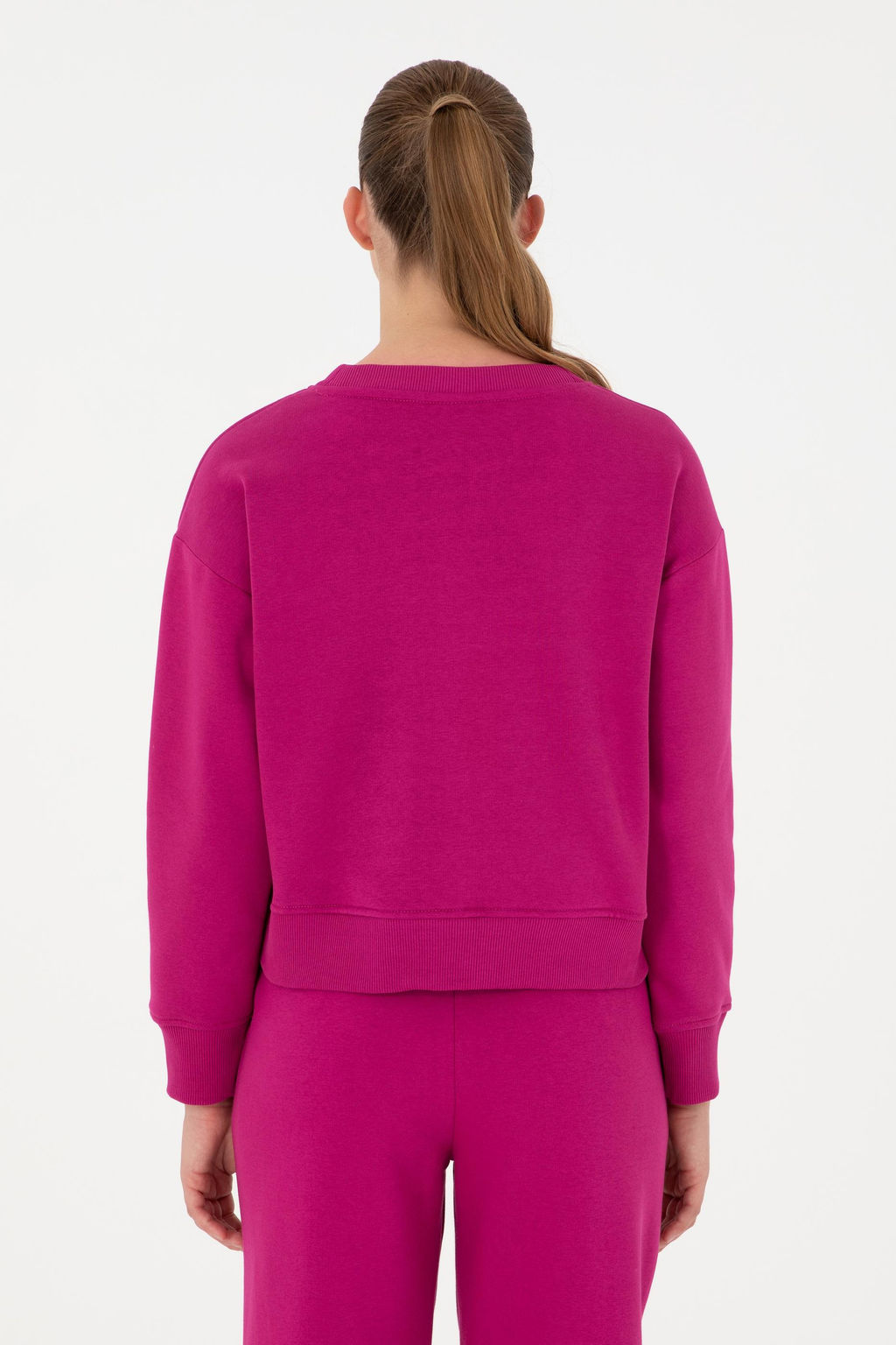 Женский свитшот цвета фуксии - U.s. polo assn фото 5