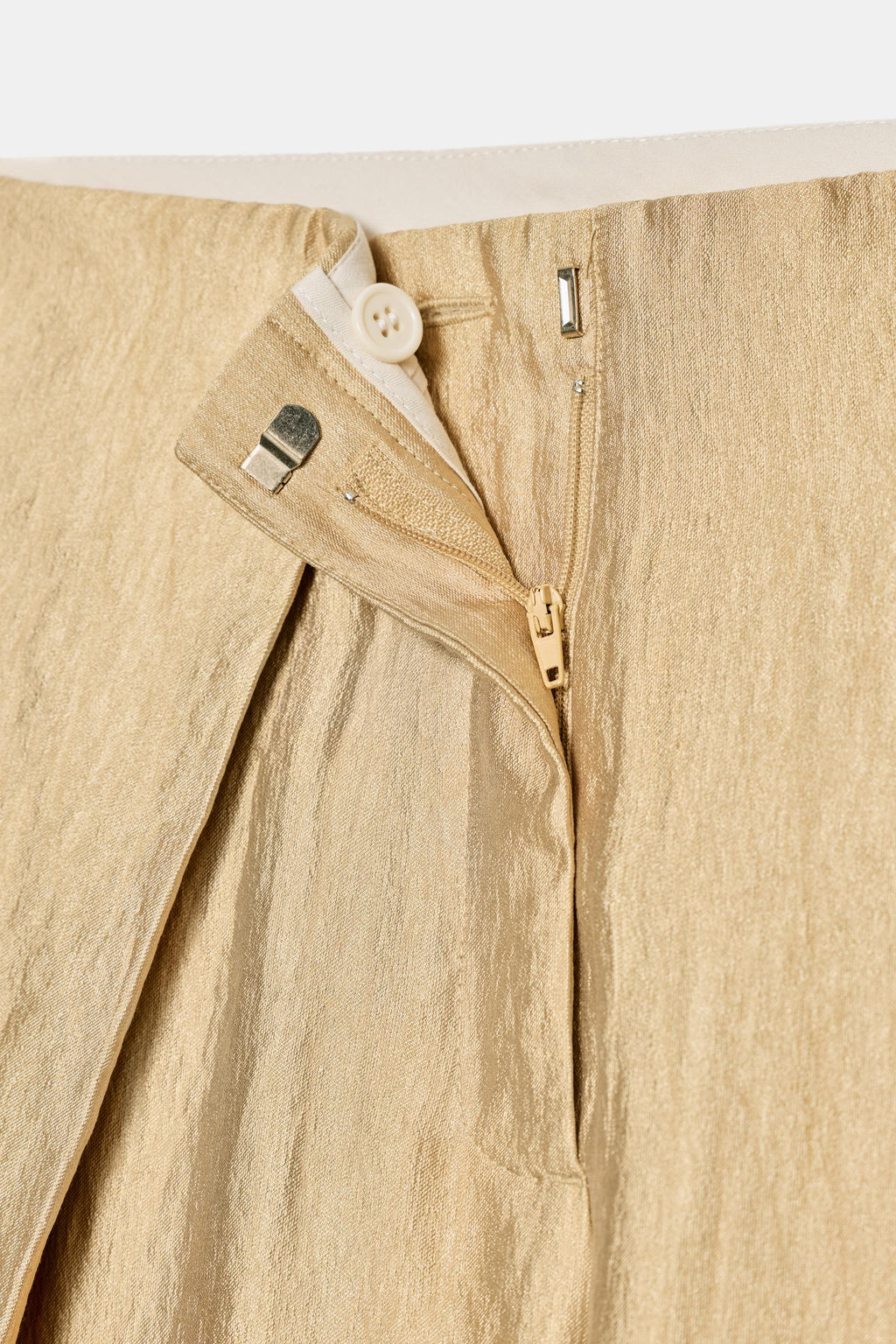 METALLIC PLEATED TROUSERS ZW COLLECTION - Zara фото 6