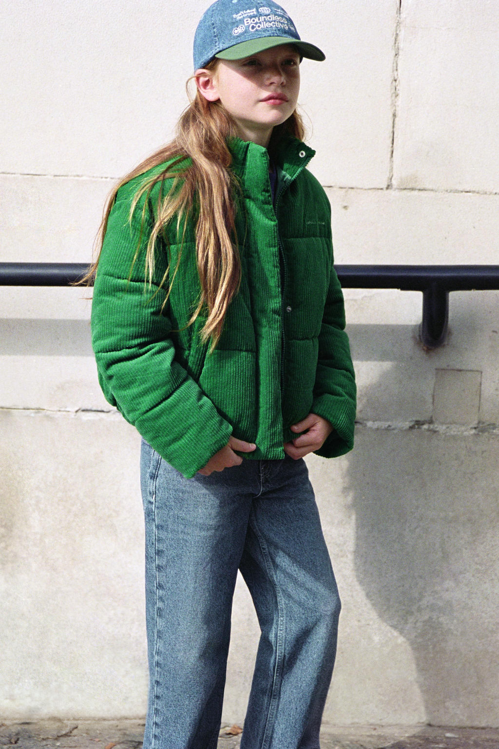 EMBROIDERED TEXT CORDUROY PUFFER JACKET - Zara фото 9