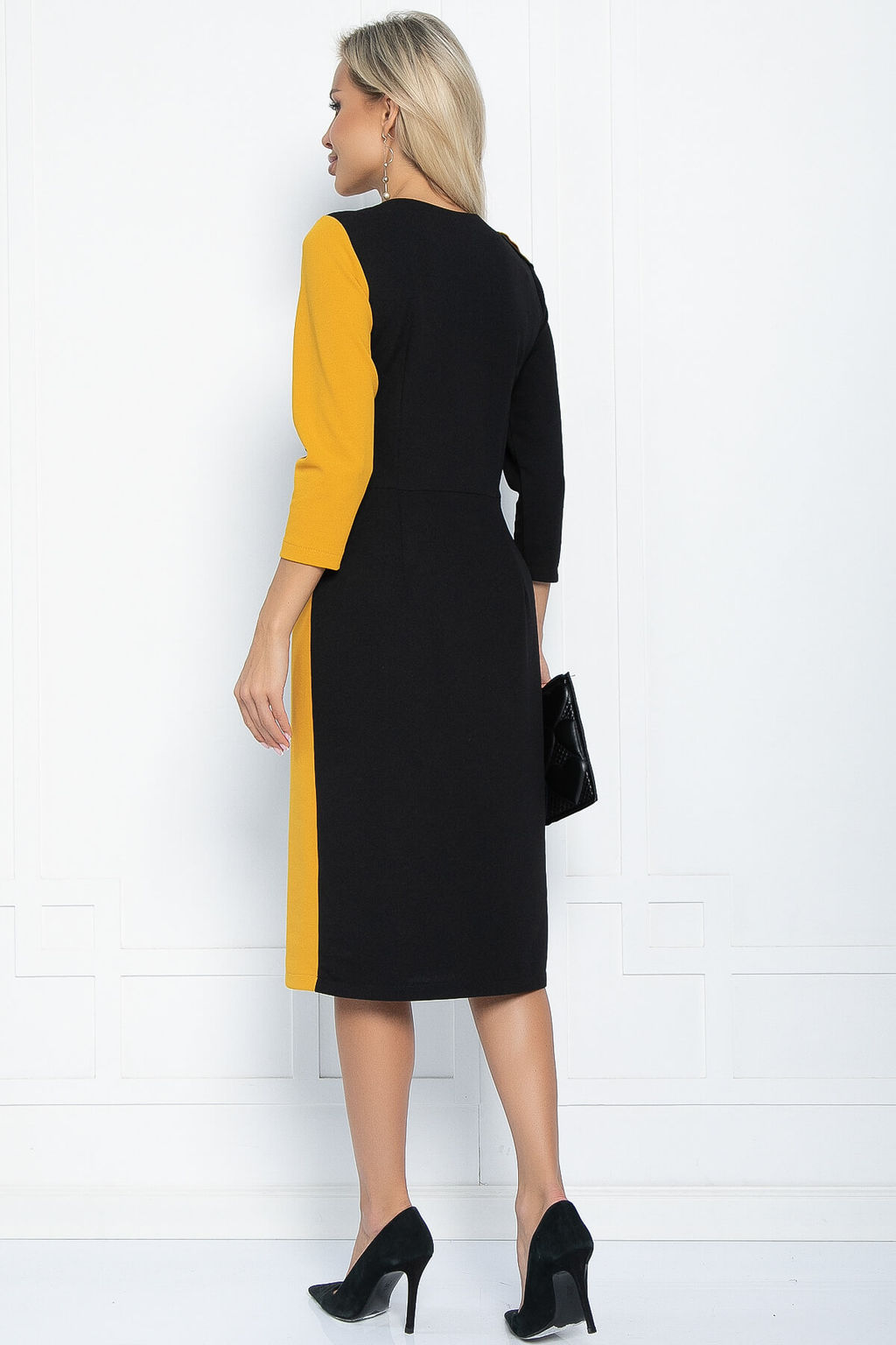 Платье Эванесса (черно-желтое) П11204 - Lt collection фото 2