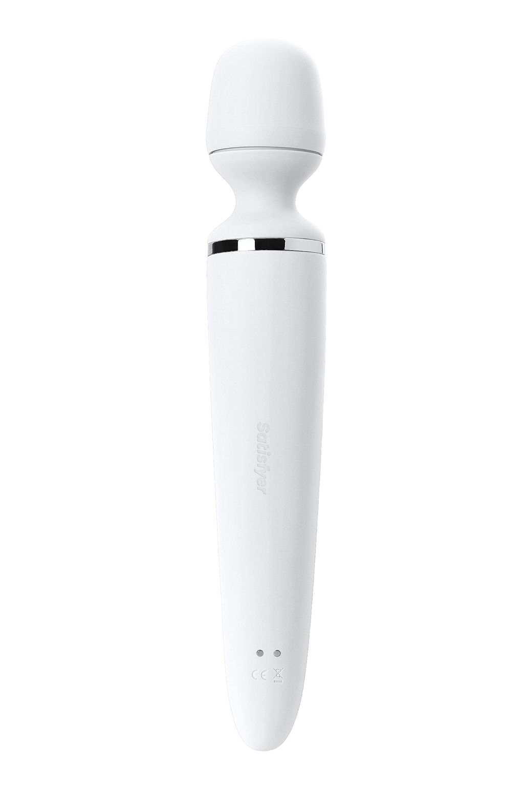 Нереалистичный вибратор Satisfyer Woman Wand, ABS пластик, белый, 34 см.  фото 4