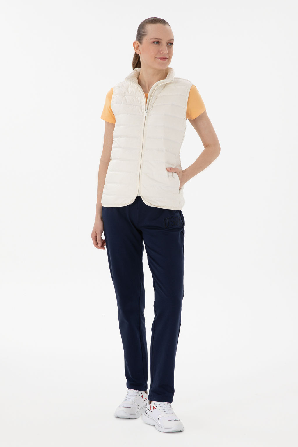 KadДn Krem Yelek - U.s. polo assn фото 4