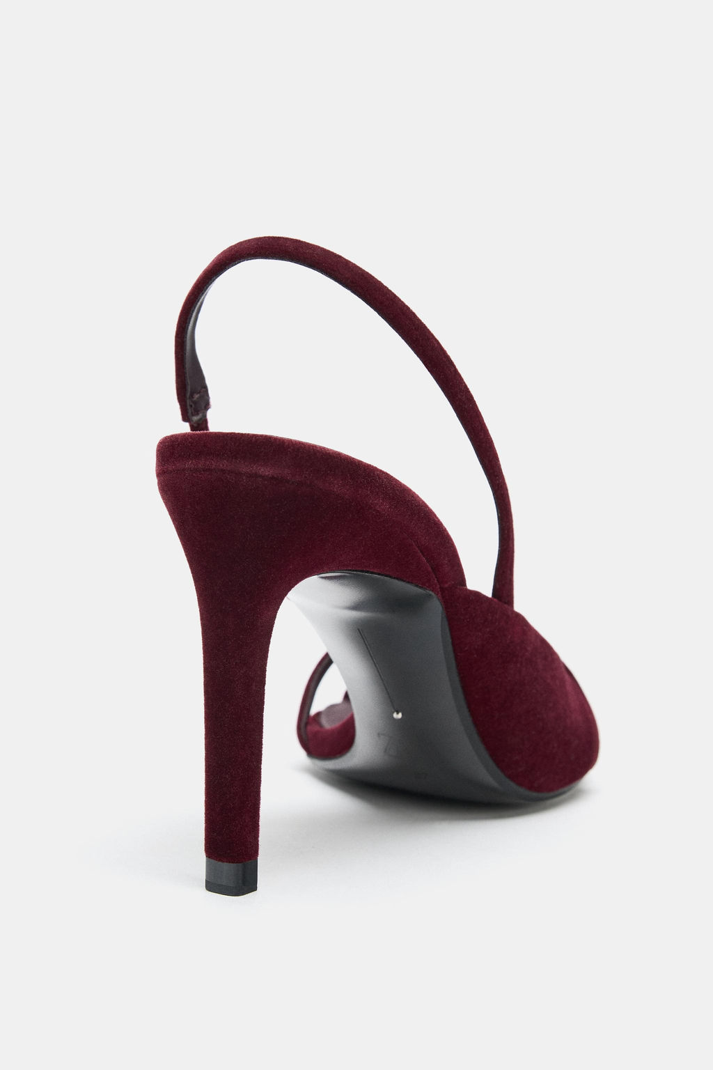 VELVET EFFECT HEELED SANDALS