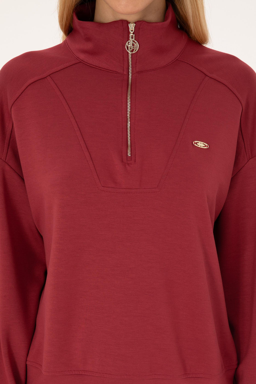 Kad_n Koyu Frambuaz Sweatshirt - U.s. polo assn фото 6