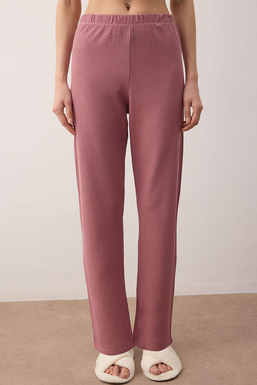 Gul Kurusu Pamuk Polyester Duz Kaskorse Orme Pijama Tak?m? THMAW26PT00215 - Trendyolmilla фото 7