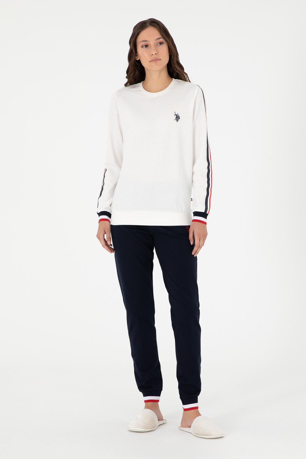 Женский пижамный комплект цвета экрю Неожиданная скидка в корзине - U.s. polo assn фото 2