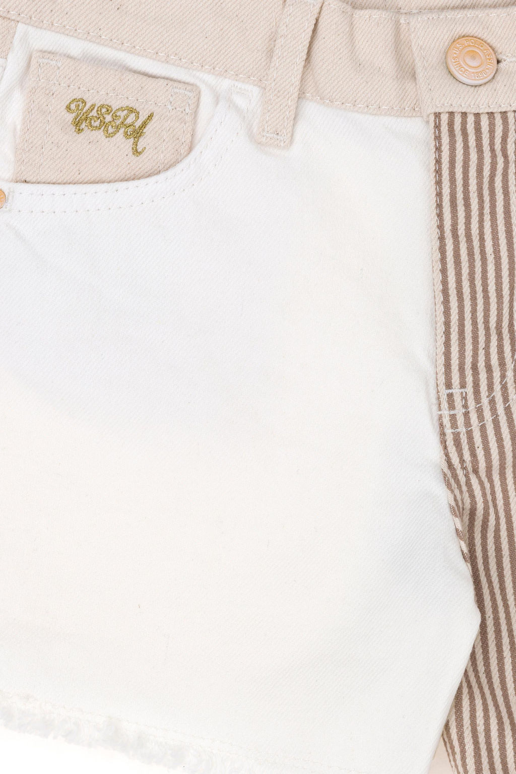 U. S. Polo Assn Кремовые джинсовые шорты для девочек - U.s. polo assn фото 3