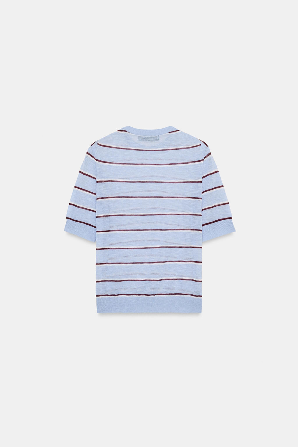 TOP EXTRAFINO CON LANA RAYAS / Azul - Zara фото 4