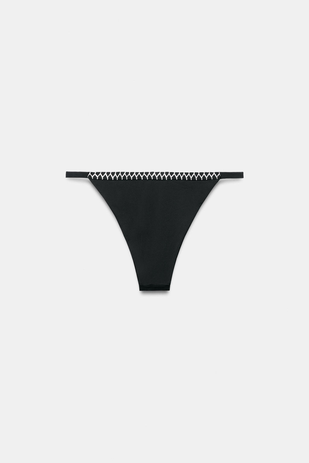 BRAGUITA BIKINI CROCHET CONTRASTE / Negro - Zara фото 6