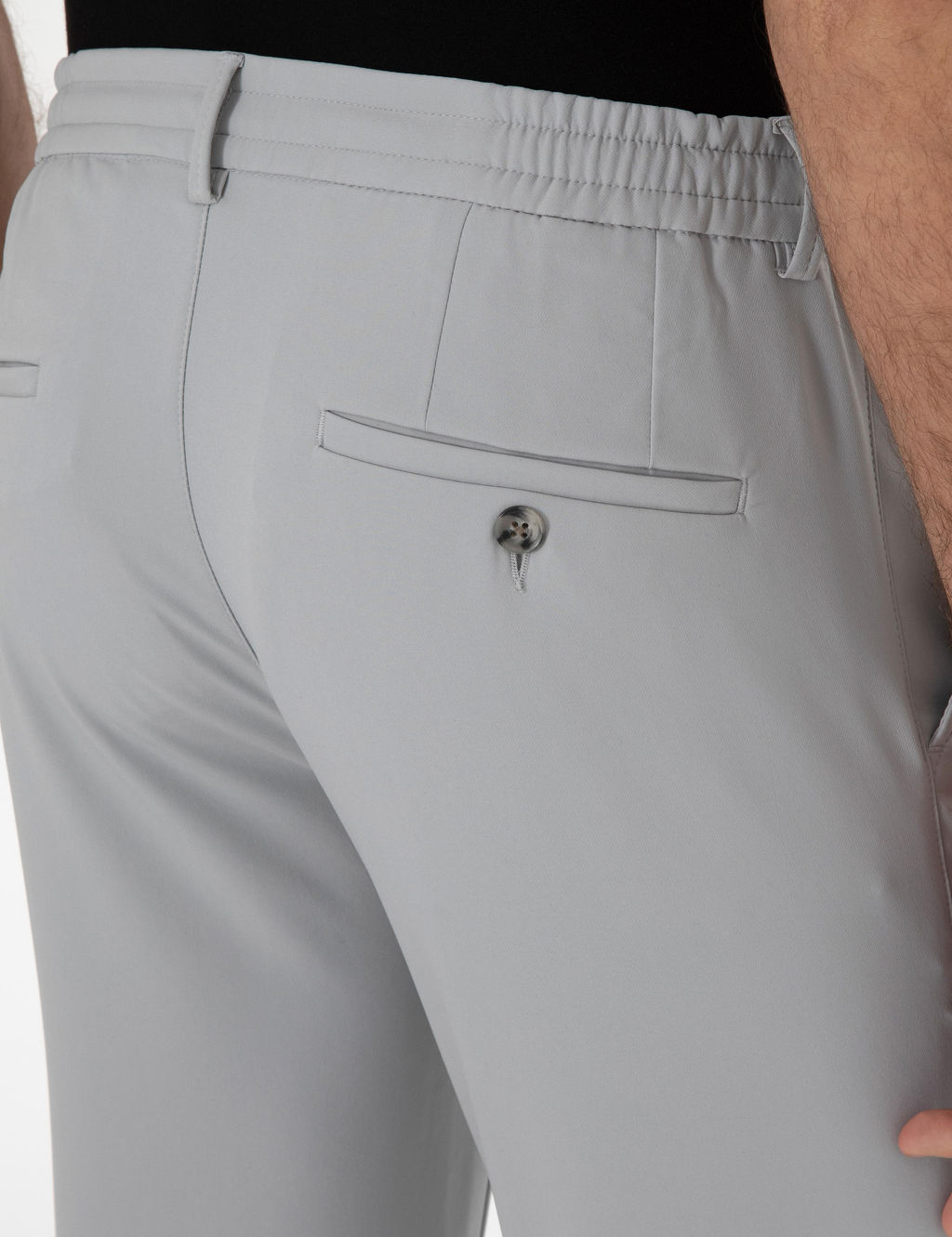 A__k Gri Slim Fit Beli Ba_c_kl_ Esnek Klasik Pantolon