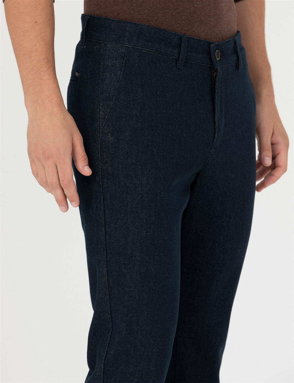Lacivert Slim Fit Kanvas Pantolon - Pierre cardin фото 5