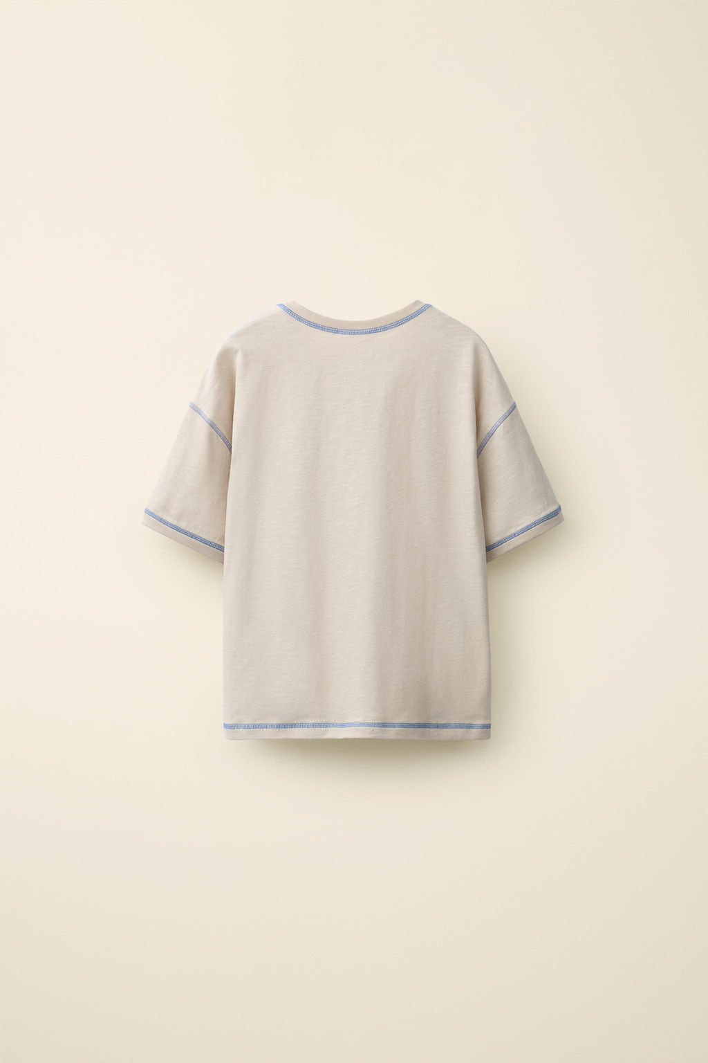 CAMISETA RAYAS PESPUNTES CREATED BY CARAMEL LONDON X ZARA / Beige