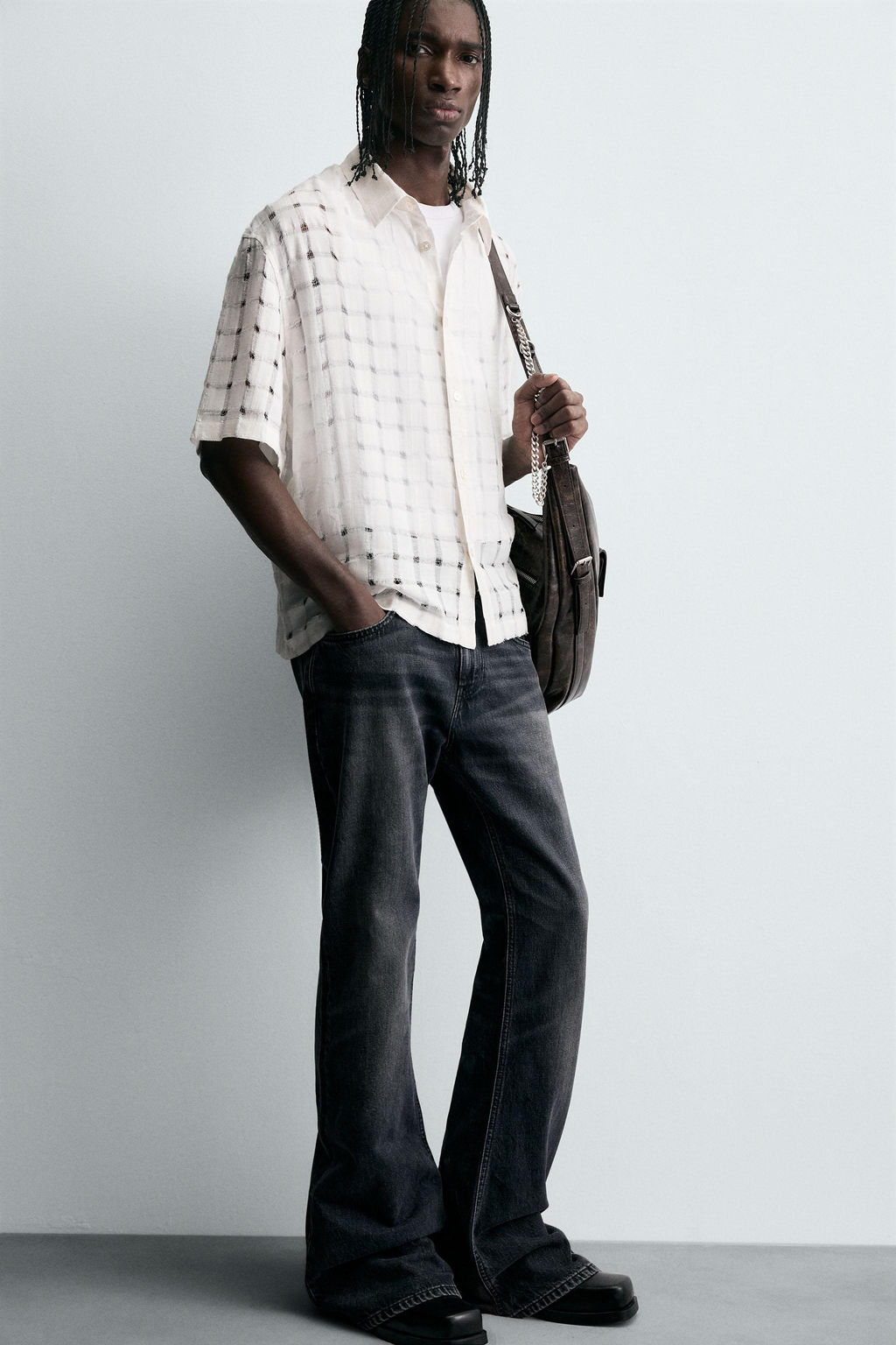 JACQUARD NEEDLE-PUNCH SHIRT - Zara фото 6