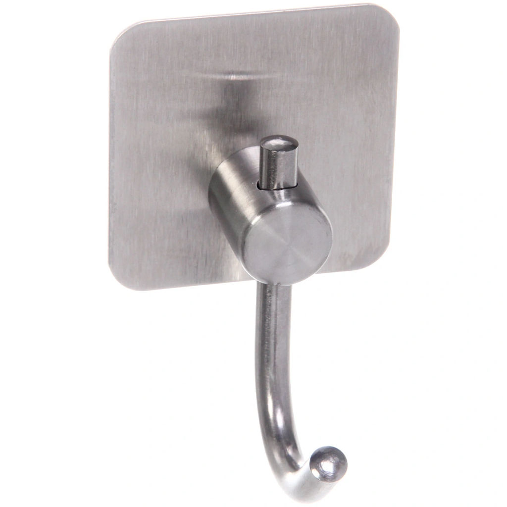 Цена за 2 шт. Крючок из нержавеющей стали на липкой основе 3М "БАСТОФ", форма квадрат, нагрузка до 5кг/4,5*8см