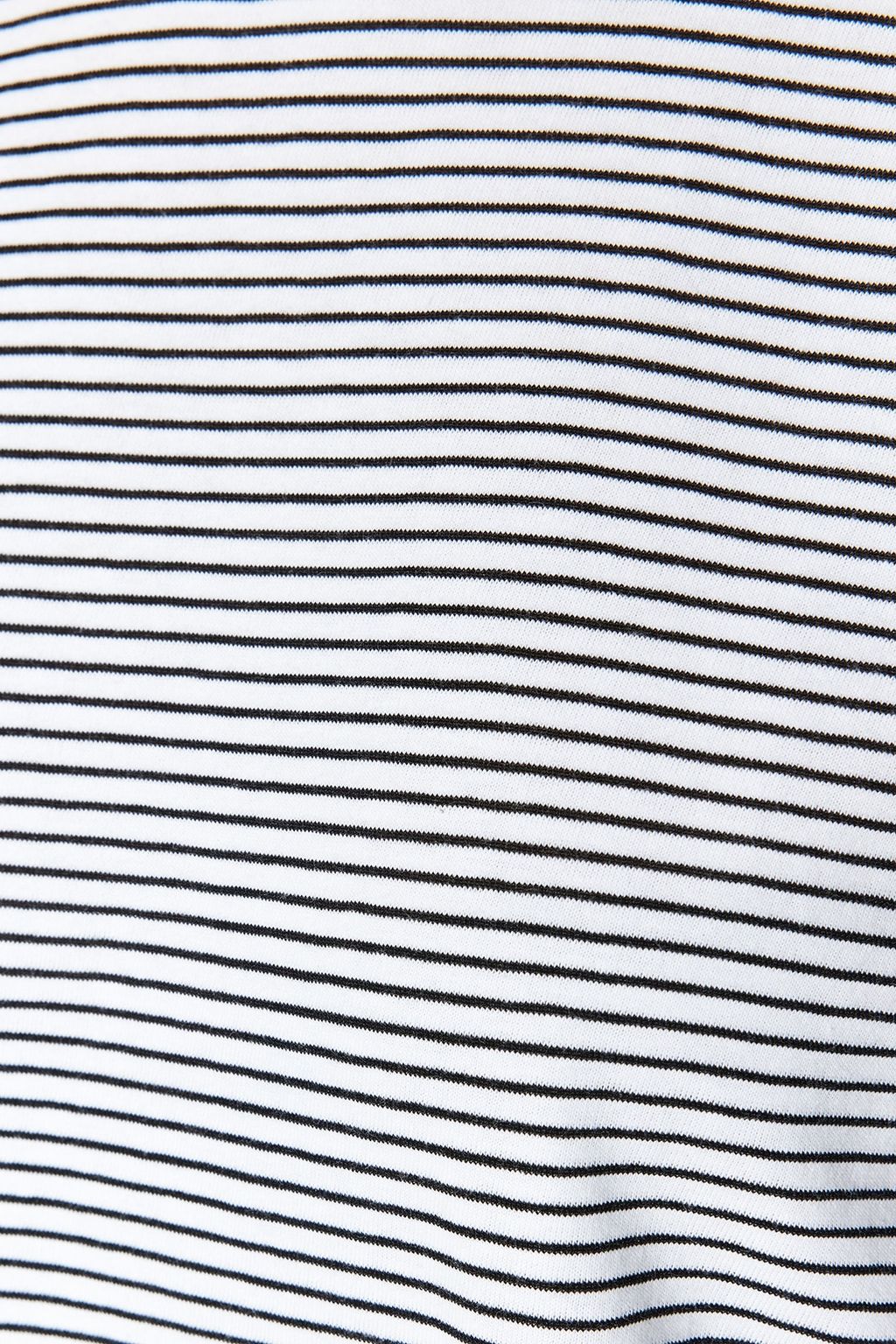 Siyah Ekru Cizgili Kal?n Pamuklu Basic Regular/Normal Kal?p Orme T-Shirt TWOSS23TS00043