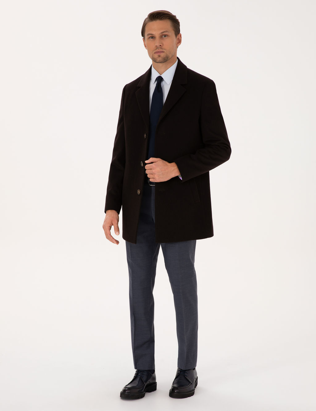 Kahverengi Ex. Slim Fit Y_n Kar___ml_ Ka_e Kaban