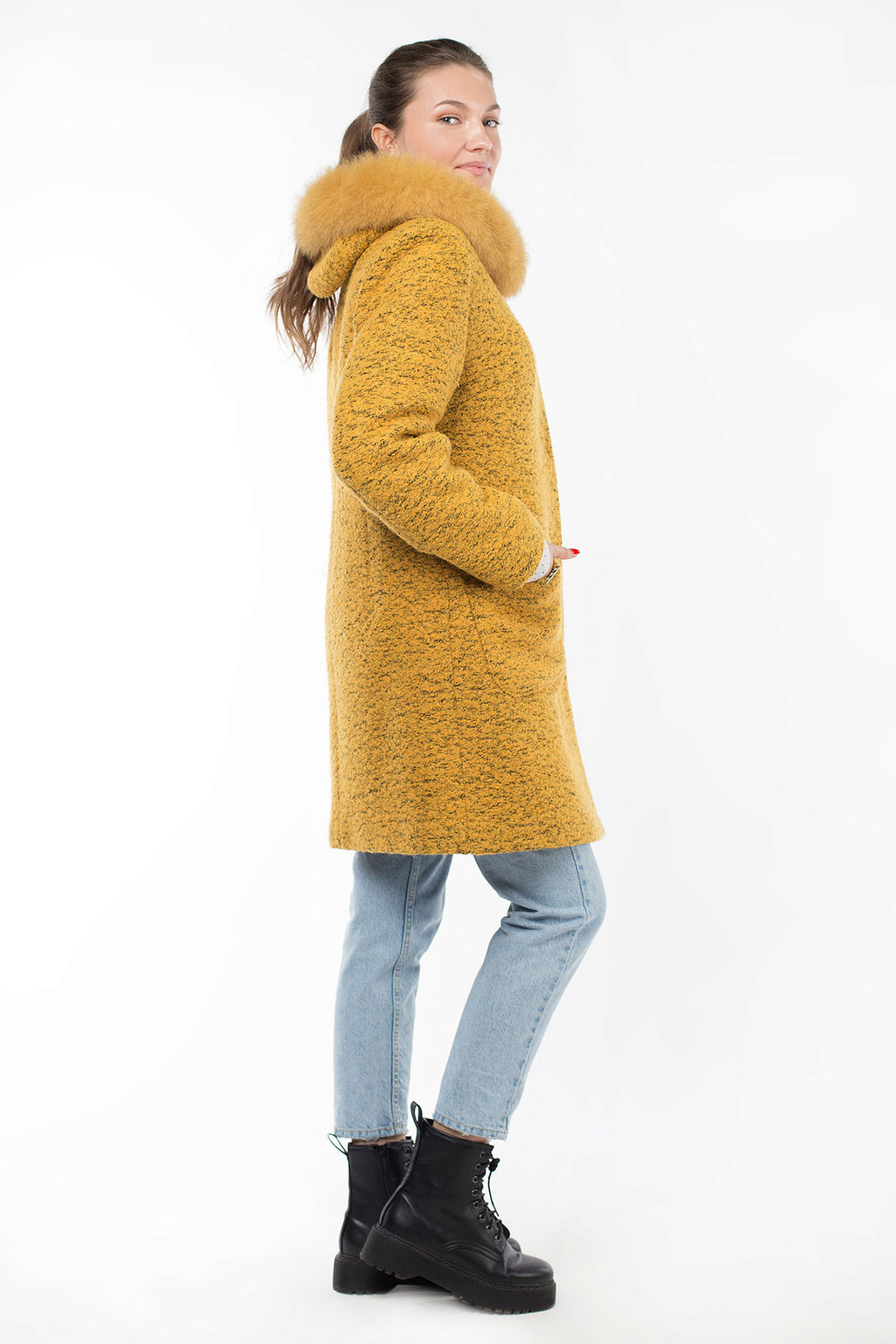 02-1734 Пальто женское утепленное - Империя пальто фото 5