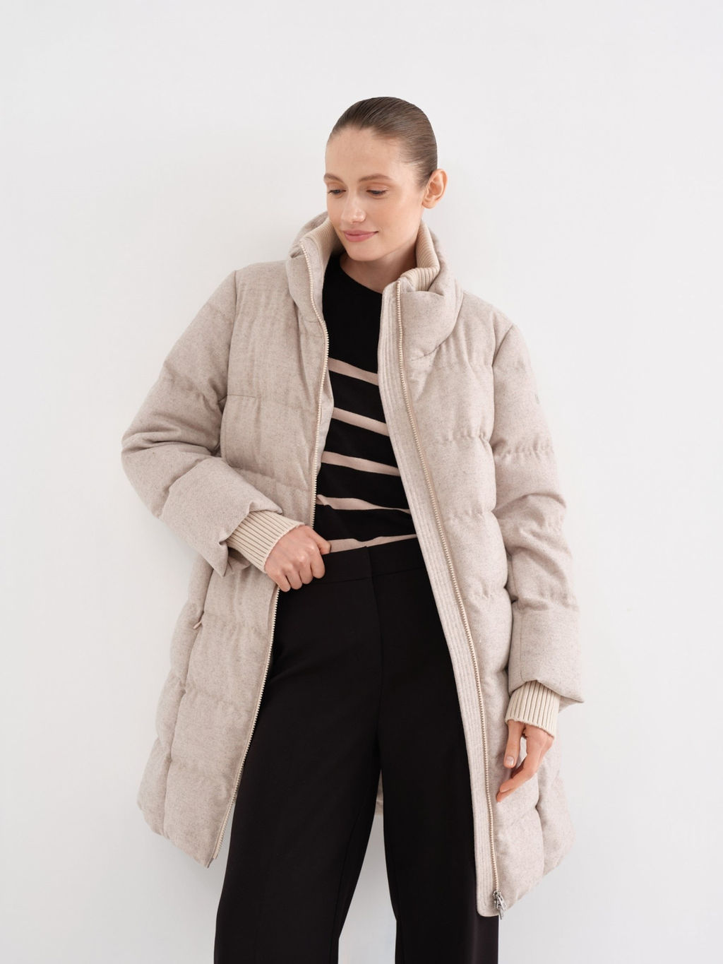 Conso/WDM 230569 - beige Пуховое пальто  фото 2